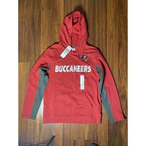 Team Apparel Men's Long Sleeve NFL Tampa Bay Buccaneers Drawstring Hoodie Medium